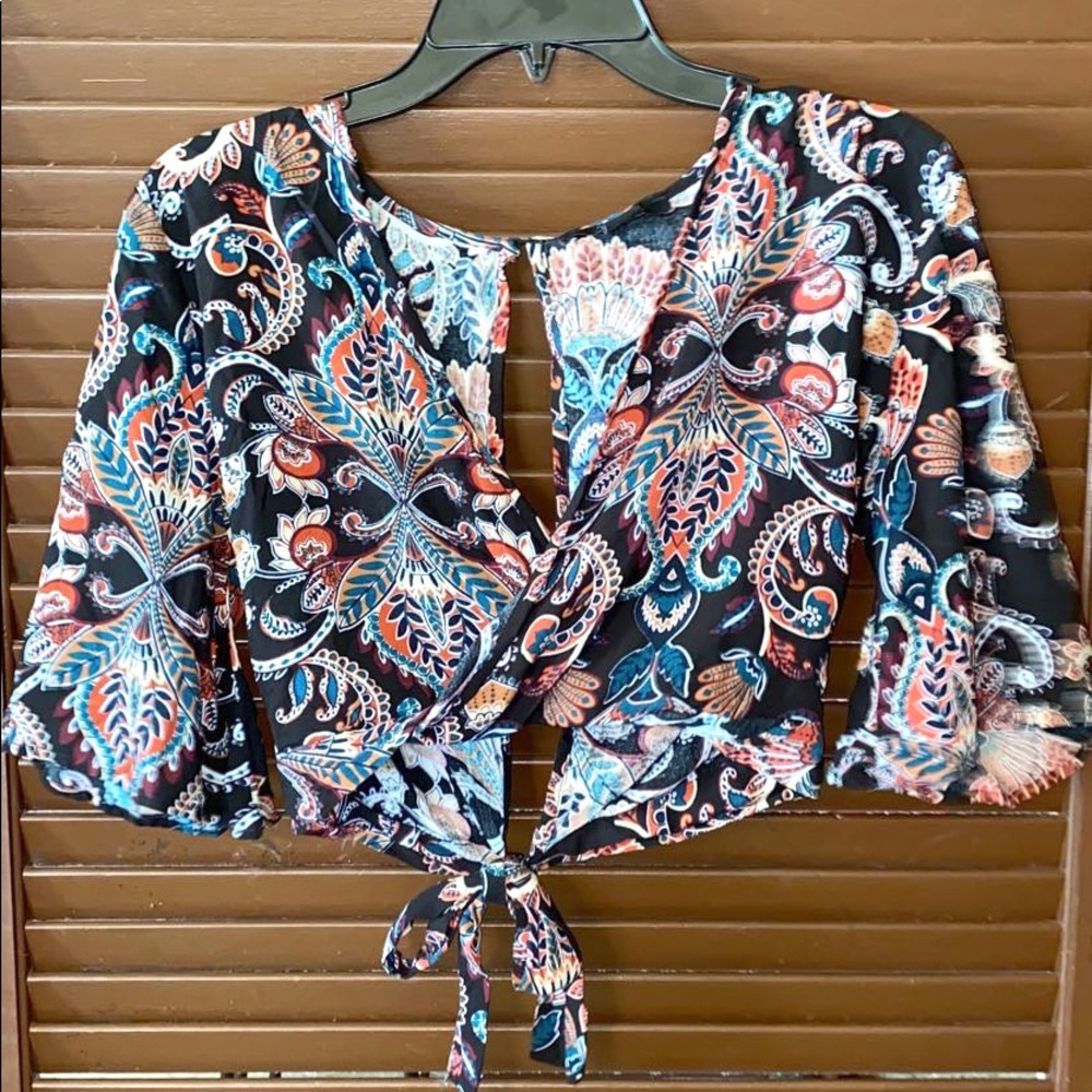 Dark Multicolor Crop Top
